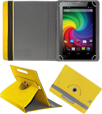 Fastway Book Cover for Micromax Funbook Mini P410i Tablet(Yellow, Cases with Holder)