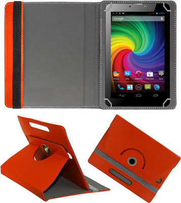 Fastway Book Cover for Micromax Funbook Mini P410i Tablet(Orange, Cases with Holder)