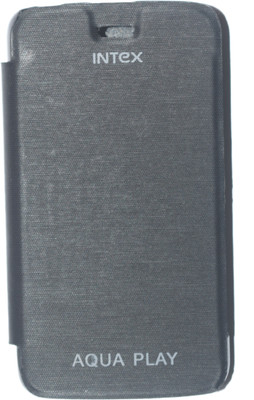 oramsa Flip Cover for INTEX AQUA PLAY Cover case Flip Flap Cover case Diary (black,Artifiicial leather)(black, Dual Protection, Artificial Leather) Flipkart