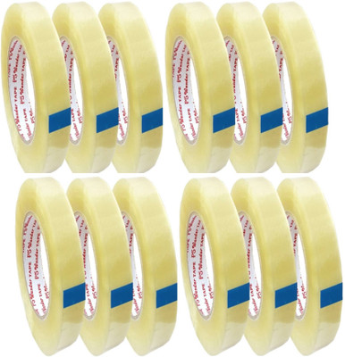 

AutoVHPR Pack of 12 Premium Quality 1 Inches Wide Transparent 100 meter Long Cello Tape CelloTape (Manual)(Set of 12, Transparent)