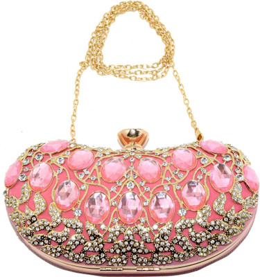 

Chouhan Stylish Party Pink Clutch