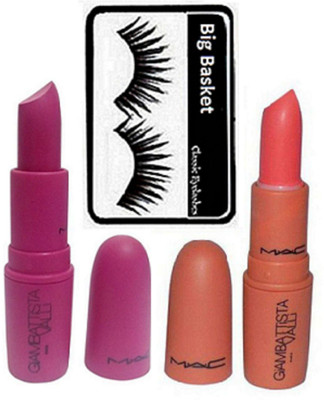 

big Basket Eyelashes, MAC GiAMBATTiSTA VALLi Paris Lipstick (Pack of 2)(Set of 3)
