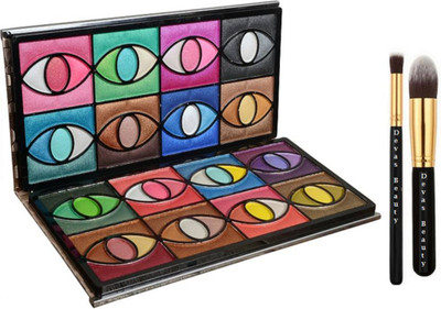 

divas beauty Of Two Makeup Brush, Mac Clutch Eye Shadow Multicolors Palette(Set of 3)