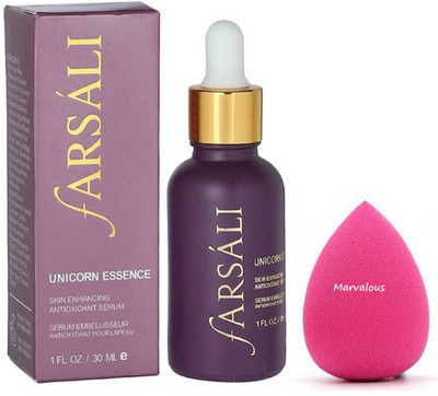 

marvalous Sponge Puff, Purple Farsali Unicorn Essence Face Serum(Set of 2)