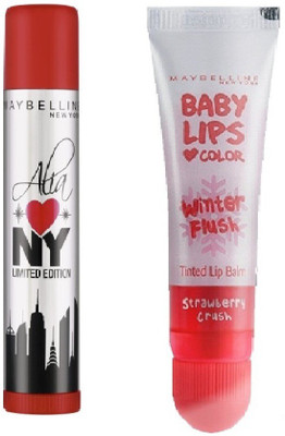 

Maybelline New York Baby Lips (Broadway Red) + Strawberry Crush Lip Balm(Set of 1)