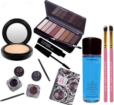 

professional kit 2Brush&Studio Fix Compact&Mac 8Shade Eyeshadow Palette&Mac Hello Kitty Eyeliner&Mac Haute Naughty Mascara&Mac Pro Eye Makeup Remover (Set of 7)(Set of 7)
