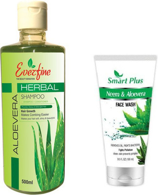 

Everfine Aloe Vera shampoo & Neem , Aloe Vera face wash(Set of 2)