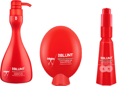 

BBlunt Repair Remedy (Shampoo + Conditioner + Leave in Cream) Combo(Set of 3)