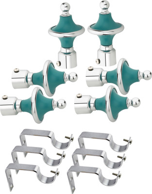 

Easyhome Furnish Green, Silver Rod Rail Bracket(Pack of 12)