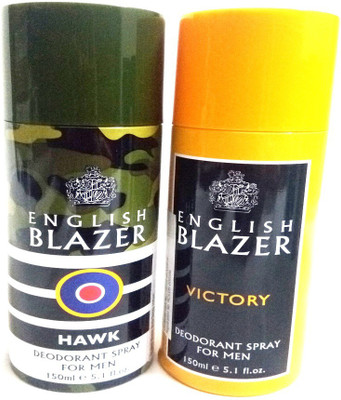 

ENGLISH BLAZER HAWK AND VICTORY Deodorant Spray - For Men(300 ml, Pack of 2)