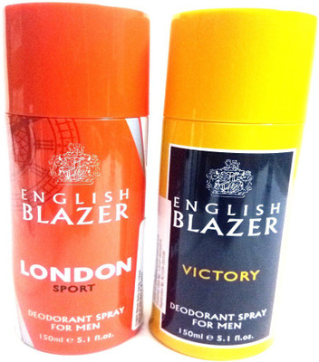 

ENGLISH BLAZER LONDON SPORT AND VICTORY Deodorant Spray - For Men(300 ml, Pack of 2)