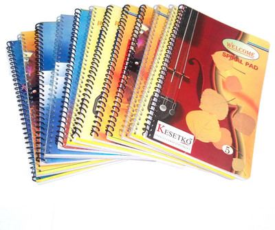 

KESETKO A5 Writing Pad(Daily Writing Notebook, Multicolor, Pack of 12)