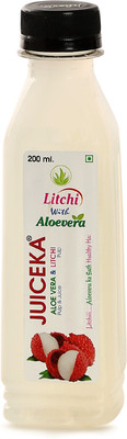 

Juiceka Litchi Fruit Drink With Alovera Pulb 200 ML Pack Of 12 Bottles(12 x 200 ml)