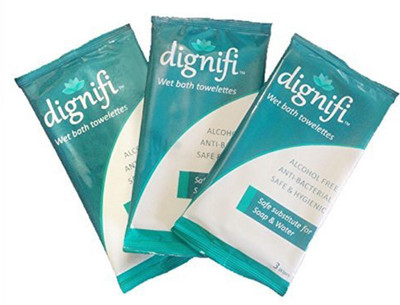 

dignifi Bath Wipes with Aloe Vera & Olive Oil (9 large wipes in 3 packs) for complete bath for bedridden patients(Pack of 9)