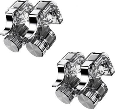 

ReTrack SET OF 2PC NEW Metal Gamepad Trigger Fire Button Aim Key For PUBG v3.0 Rules of Survival Pubg Controller For Android & iSO Gaming Accessory Kit(White, For Android, iOS)