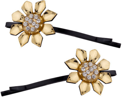 Voylla Floral Hair Pins for Women Hair Pin(Gold)