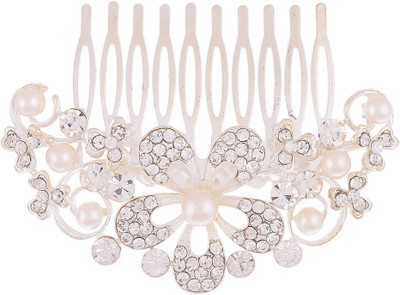 

Dazzle Collection Floral Funky Hair Pin(Gold)