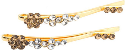 

Voylla Duet Dazzling Hair Clip Hair Pin(Gold)