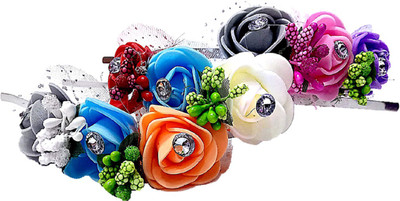 

Proplady Combo Tiara/Crown MultiRose Metal Hair Band with Stones, HeadBand for Girls & Women (Pack of 3) Hair Band, Head Band(Multicolor)