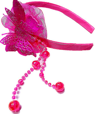 

Proplady Fluorescent Partywear Butterfly Hairband With Shimmery Finish & Crystal Danglers Hair Band (Pack of 1,Pink) Hair Band, Head Band(Pink)