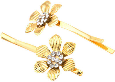 

Voylla Blooming Gold Hair Clips Bun Clip(Gold)