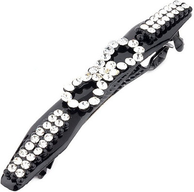 

Voylla Stylish Studded Black Hair Clip Hair Claw(Black)