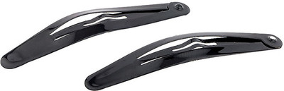 

Voylla Oblong Black Snap-On Hair Clip Tic Tac Clip(Black)