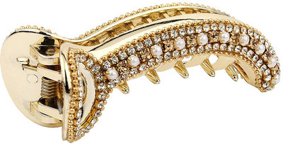 

Voylla Stunning Gold Stone Studded Banana Clip Banana Clip(Gold)