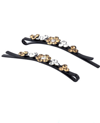 

Voylla Duet Floral Hair Clips Hair Pin(Black)