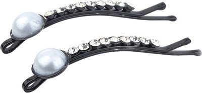 

Voylla Studded Pearl Hair Clip Hair Pin(Black)