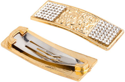

Voylla Glamorous Snao-On Cocktail Hair Clips Tic Tac Clip(Beige)