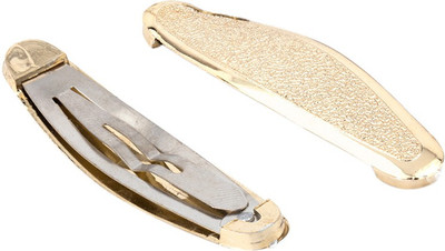 

Voylla Stylish Gold Snap-On Hair Clips Tic Tac Clip(Beige)