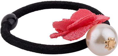 

Voylla Pink Floral Elastic Scrunchie Hair Band(Black)