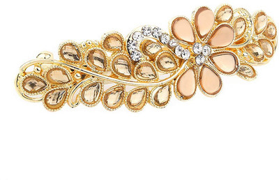 

Voylla Cocktail Hair Clip - Elegant Floral Hair Claw(Gold)