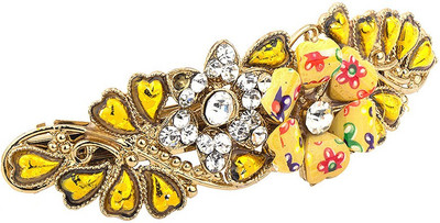 

Voylla Cocktail Hair clip - Pianted Hair Claw(Gold)