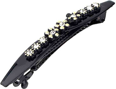 

Voylla Elegant Black Studded Hair Clip Hair Claw(Gold)