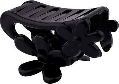 

Voylla Flower Motif Jaw Clip for Women Hair Claw(Black)