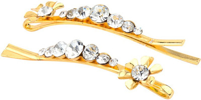 

Voylla Duet Dazzler Hair Clip Hair Pin(Gold)