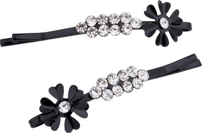 

Voylla Pretty Black Studded Floral Hair Pins Hair Pin(Black)
