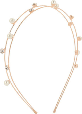 

Prita Pearl & Stone Hair Band(Gold)