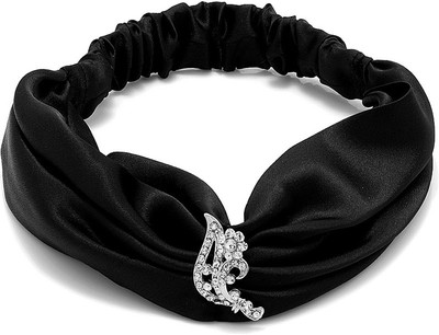 

Voylla Black Fabric Head Band Hair Band(Black)