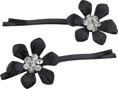 Voylla Cute Floral Hair Pins Hair Pin(Black)