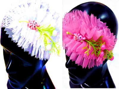 

Proplady Floral Design Cutwork Baby Girl Head Band Combo (Pack of 2- Pink,White) Hair Band, Head Band(Pink, White)