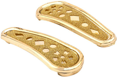 

Voylla Gold and Mirror Snap-on Hair clips Tic Tac Clip(Beige)