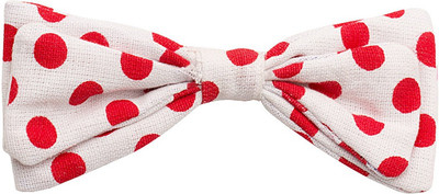 

Voylla Red Dotted Bow Tie Cum Hair Pin Hair Pin(White)