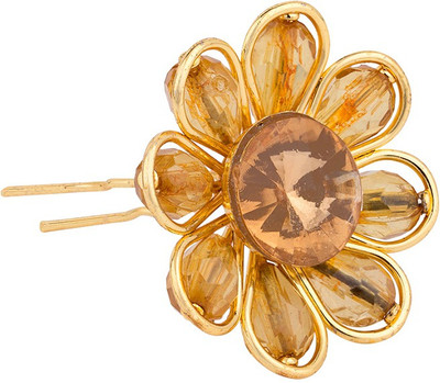 

Voylla Glamorous Gold Bloom Hair Pin Bun Clip(Gold)