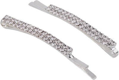 

Voylla Elegant Studded Hair Clip - Silver Hair Pin(Silver)