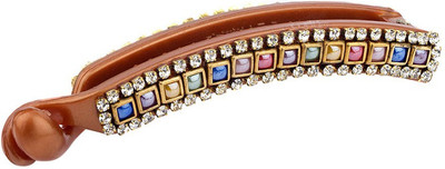 

Voylla 9 to 5 Studded Hair Clip Banana Clip(Brown)