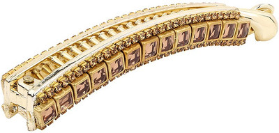 Voylla Fancy Gold Hair Barrette Banana Clip(Gold)