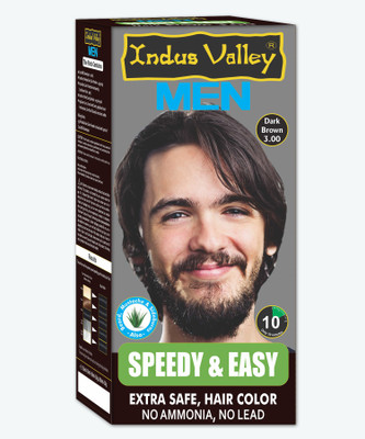 

Indus Valley Speedy & Easy Men's Extra Safe Dark Brown Hair Colour With No Ammonia Hair Color(Dark Brown)
